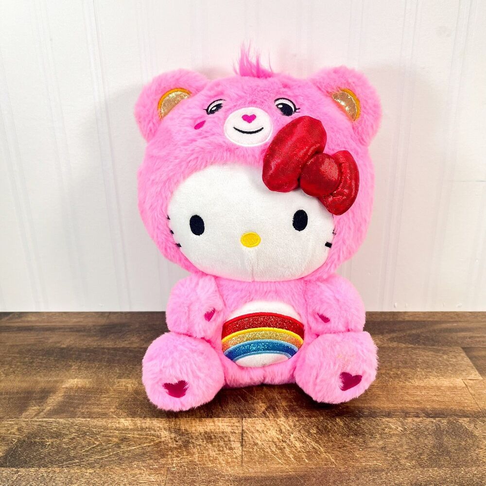 Care Bears Hello Kitty Dressed As‎ Cheer Bear Soft, 8" Fun-Size Plush